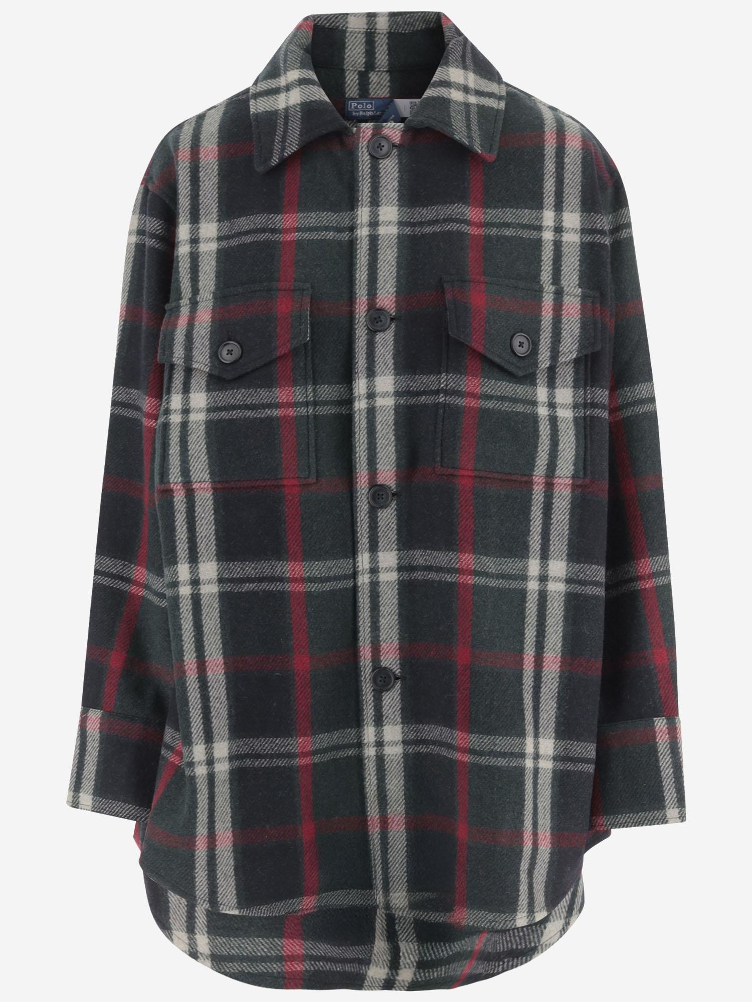 CAMICIA IN MISTO LANA CON MOTIVO CHECK 211971524 001 POLO RALPH LAUREN 