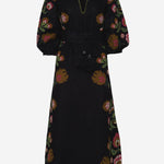 ABITO KEILA IN LINO KEILA BLACK PHILIPPA 1970 