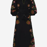 ABITO KEILA IN LINO KEILA BLACK PHILIPPA 1970 