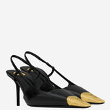 DÉCOLLETÉ APERTE SUL RETRO JEANNE IN PELLE LISCIA 869550 AAF3E1000 SAINT LAURENT 