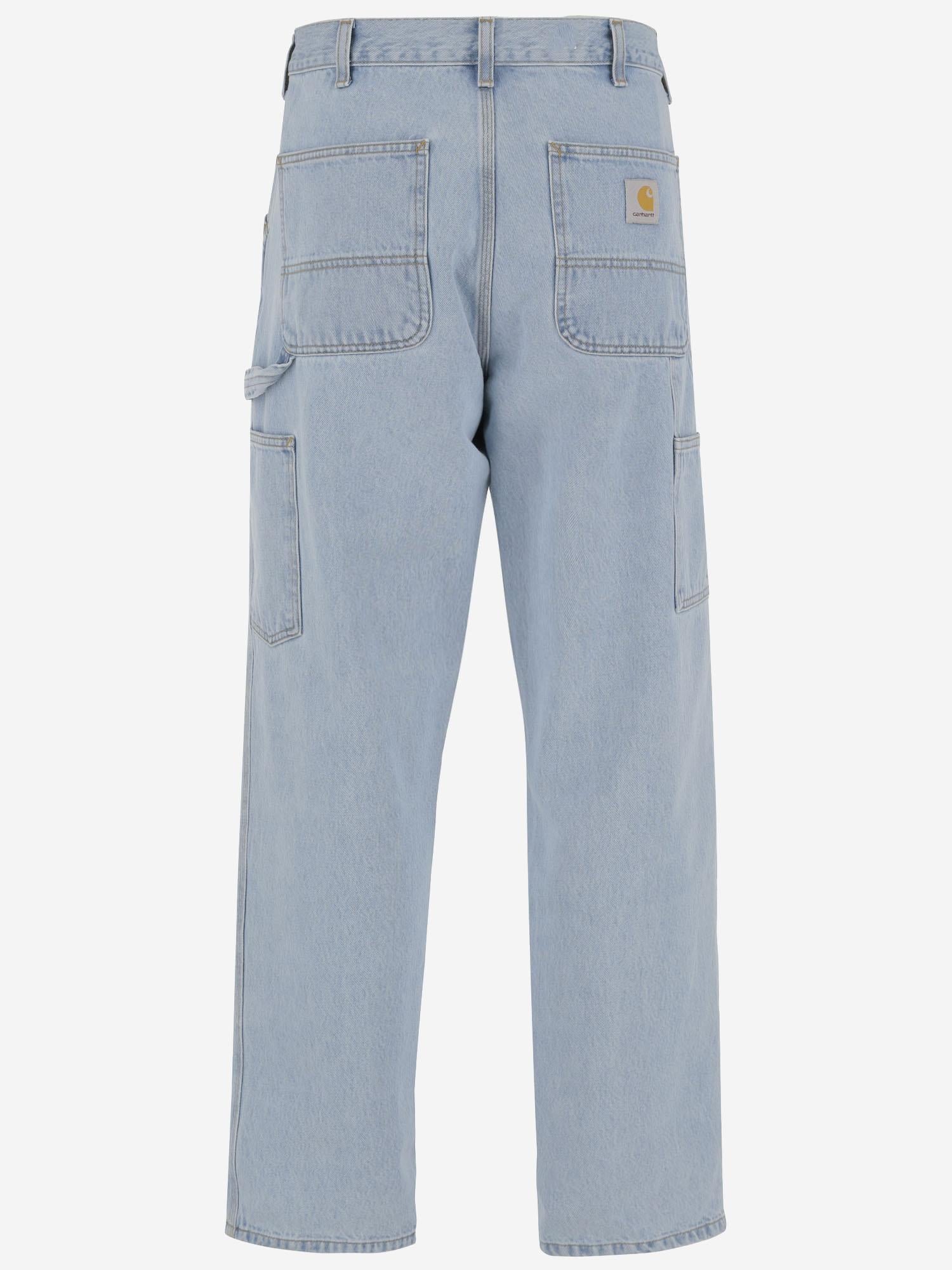 JEANS IN DENIM DI COTONE CON LOGO I032024 01A3 CARHARTT WIP 