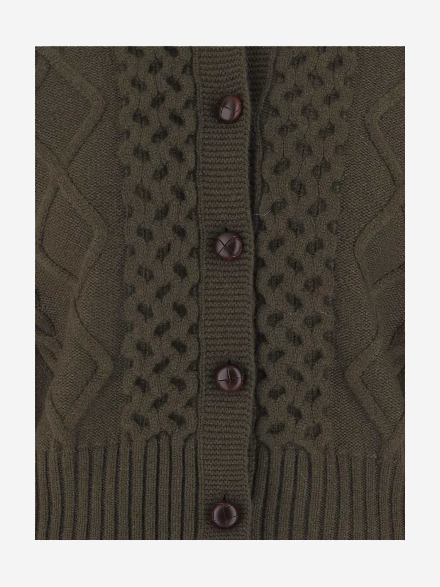 CARDIGAN IN CASHMERE CON MOTIVO TRECCIA KNCD24121 152 ARCH4 