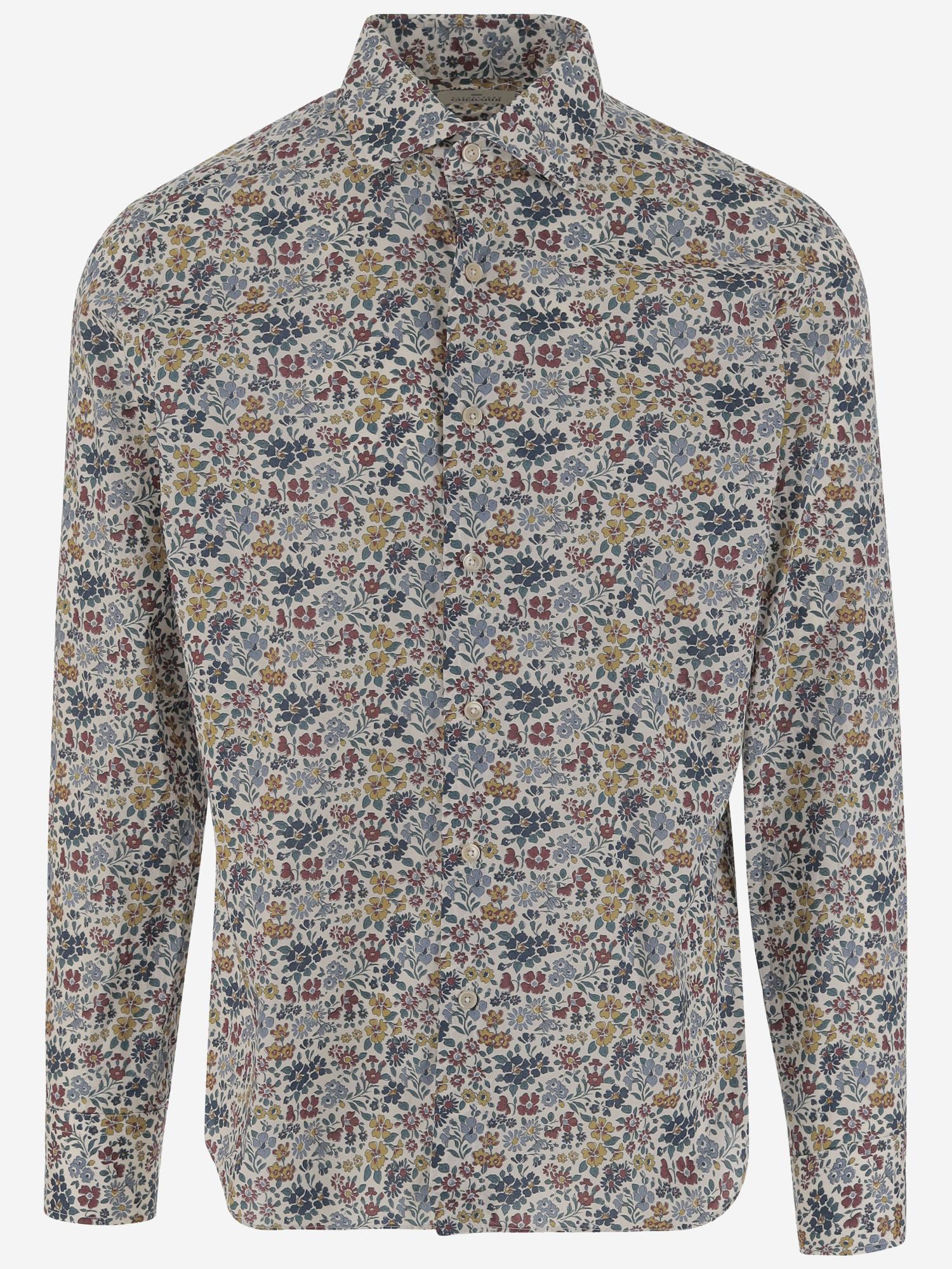 CAMICIA IN COTONE CON MOTIVO FLOREALE REGENT5 7456620 GHERARDI 