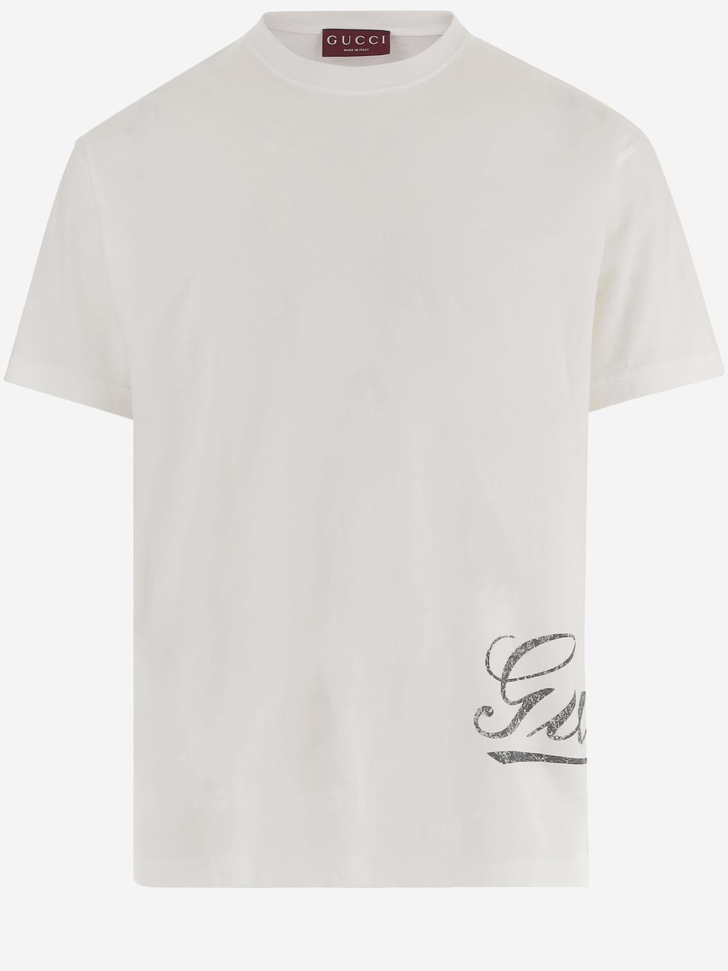 T-SHIRT IN COTONE CON LOGO 856477 XJHQM9066 GUCCI 