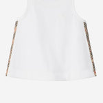 TOP IN COTONE CON FINITURE CHECK 8117437 WHITE BURBERRY KIDS 