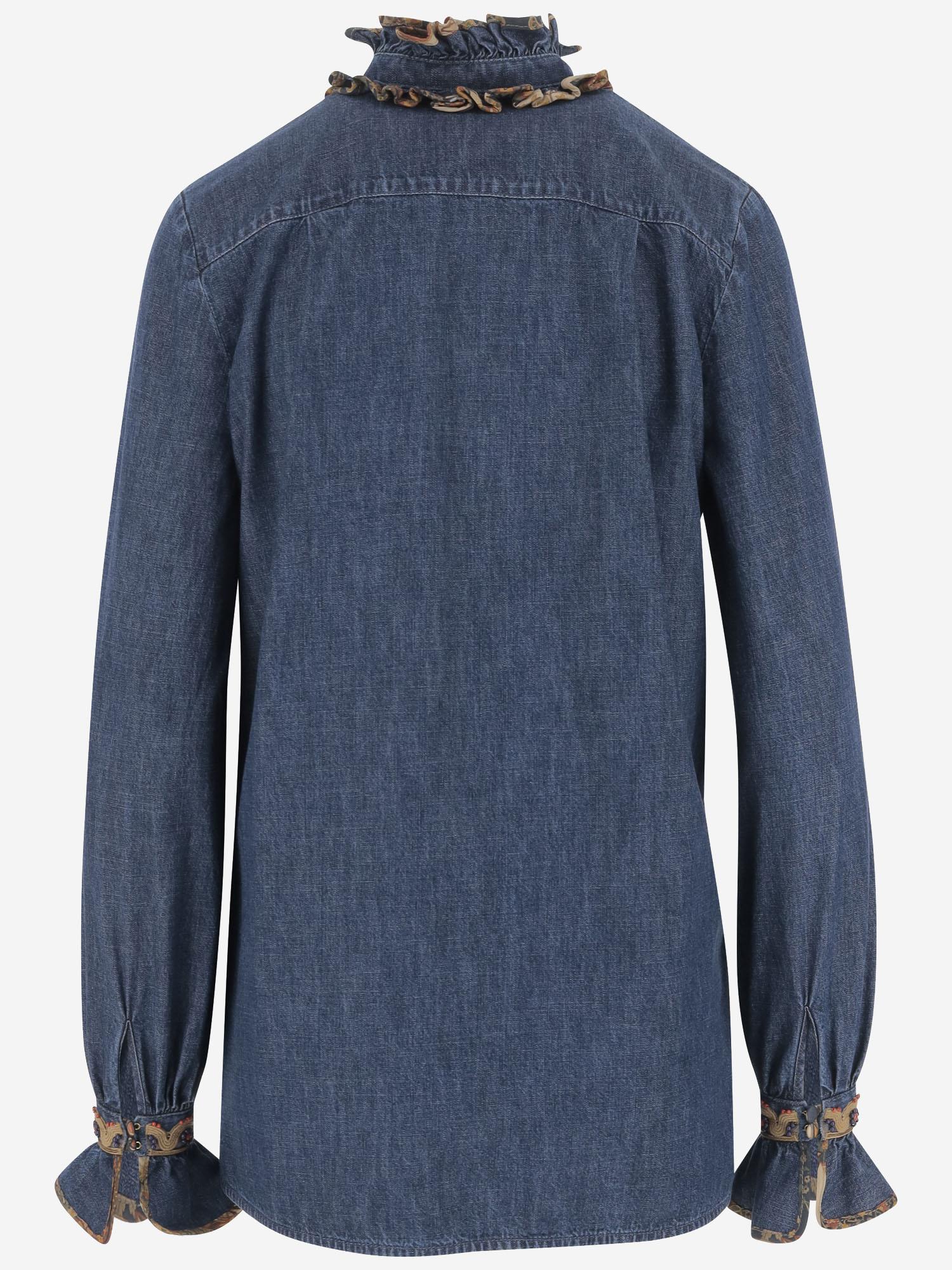 BLUSA IN DENIM DI COTONE 6B0DB03E7MR 558 VALENTINO 