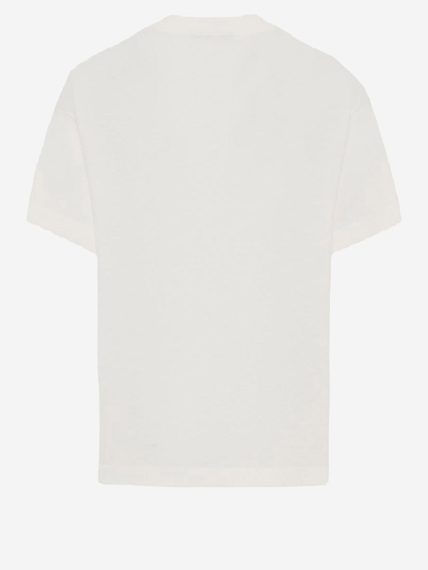 T-SHIRT IN COTONE CON STAMPA LOGO JMI504 7AJF1UVR FENDI KIDS 