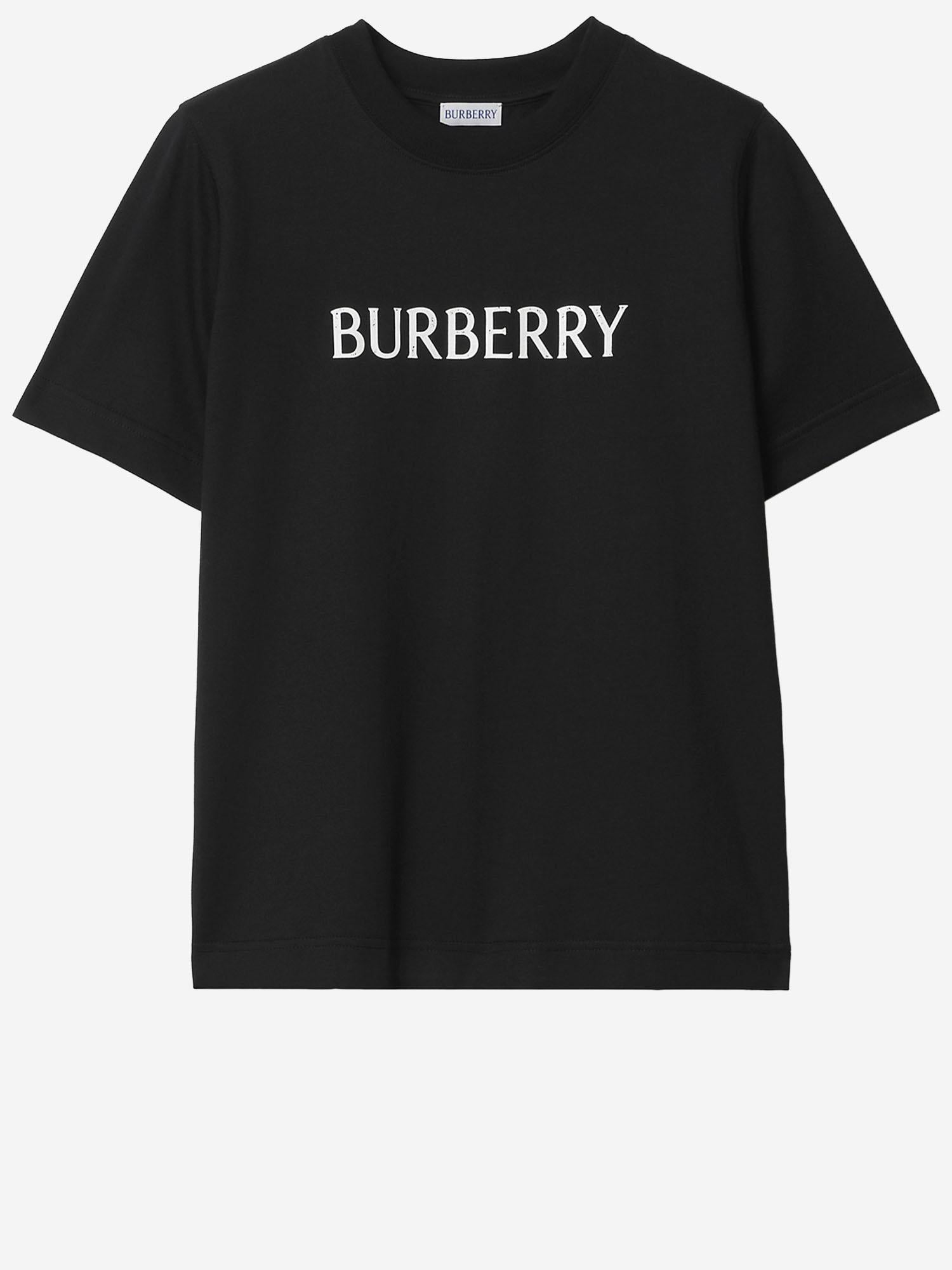 T-SHIRT IN COTONE CON LOGO 8118977 BLACK BURBERRY 