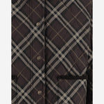 GIUBBOTTO TRAPUNTATO IN COTONE CON MOTIVO CHECK 8115975 TRUFFLE IP CHECK BURBERRY 