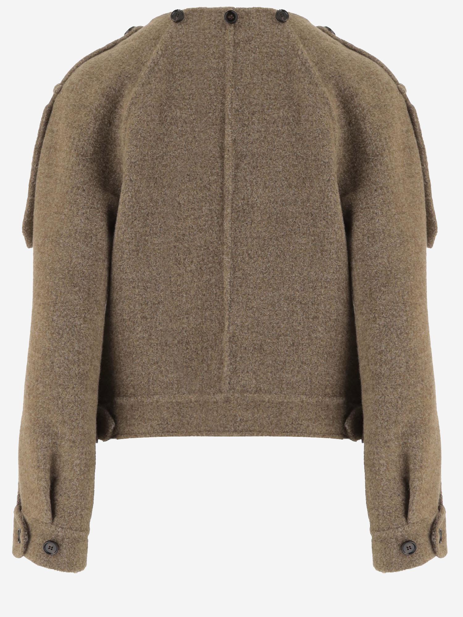 GIACCA IN MISTO LANA CON SCIARPA 8114465 BISCUIT/BISCUIT CHK BURBERRY 