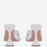 SANDALI LUPITA CRYSTAL LUPITACRYSTALNETSLIPPER 95WHITE AMINA MUADDI 