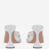 SANDALI LUPITA CRYSTAL LUPITACRYSTALNETSLIPPER 95WHITE AMINA MUADDI 