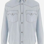 CAMICIA IN DENIM CHAMBRAY 1024560 1A178721DA50 VERSACE 