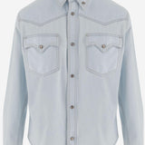 CAMICIA IN DENIM CHAMBRAY 1024560 1A178721DA50 VERSACE 