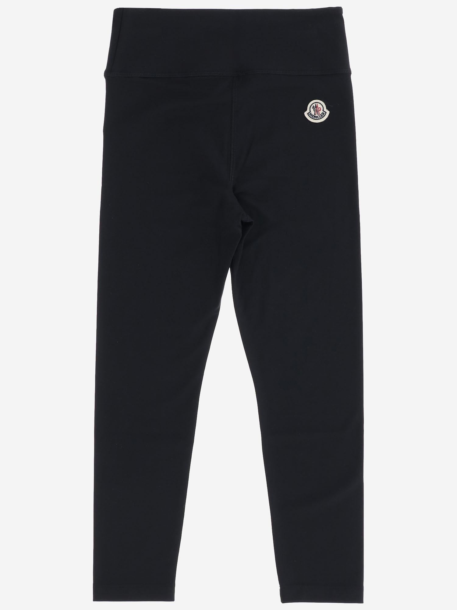 PANTALONI IN NYLON STRETCH CON LOGO 8H00003 89B0K999 MONCLER ENFANTS 