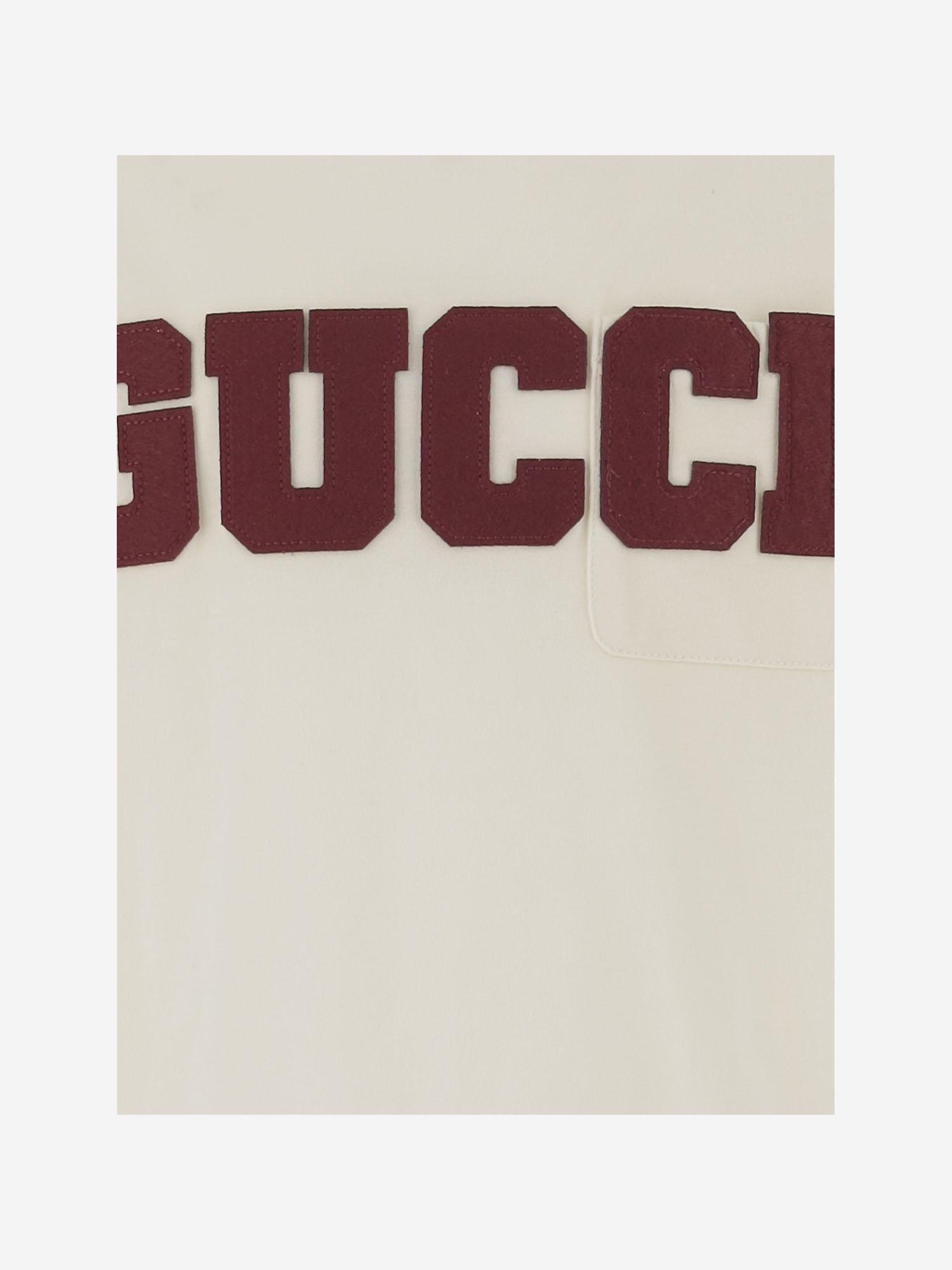 T-SHIRT IN COTONE CON LOGO 825187 XJHBE9051 GUCCI KIDS 