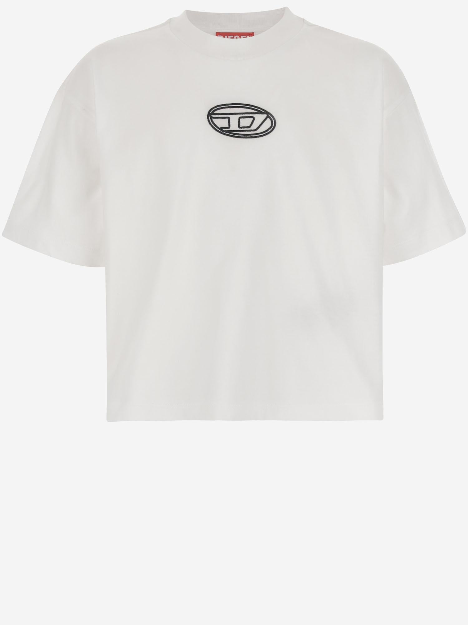 T-SHIRT TIXAN IN COTONE CON LOGO J02428 00YI9K100 DIESEL KIDS 