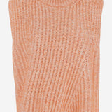 Maglione smanicato in misto lana a coste W25663 0530 SASUPHI 