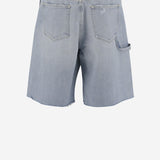 PANTALONI CORTI IN COTONE CON EFFETTO LIVED-IN GMP02080P001850 50134 GOLDEN GOOSE 