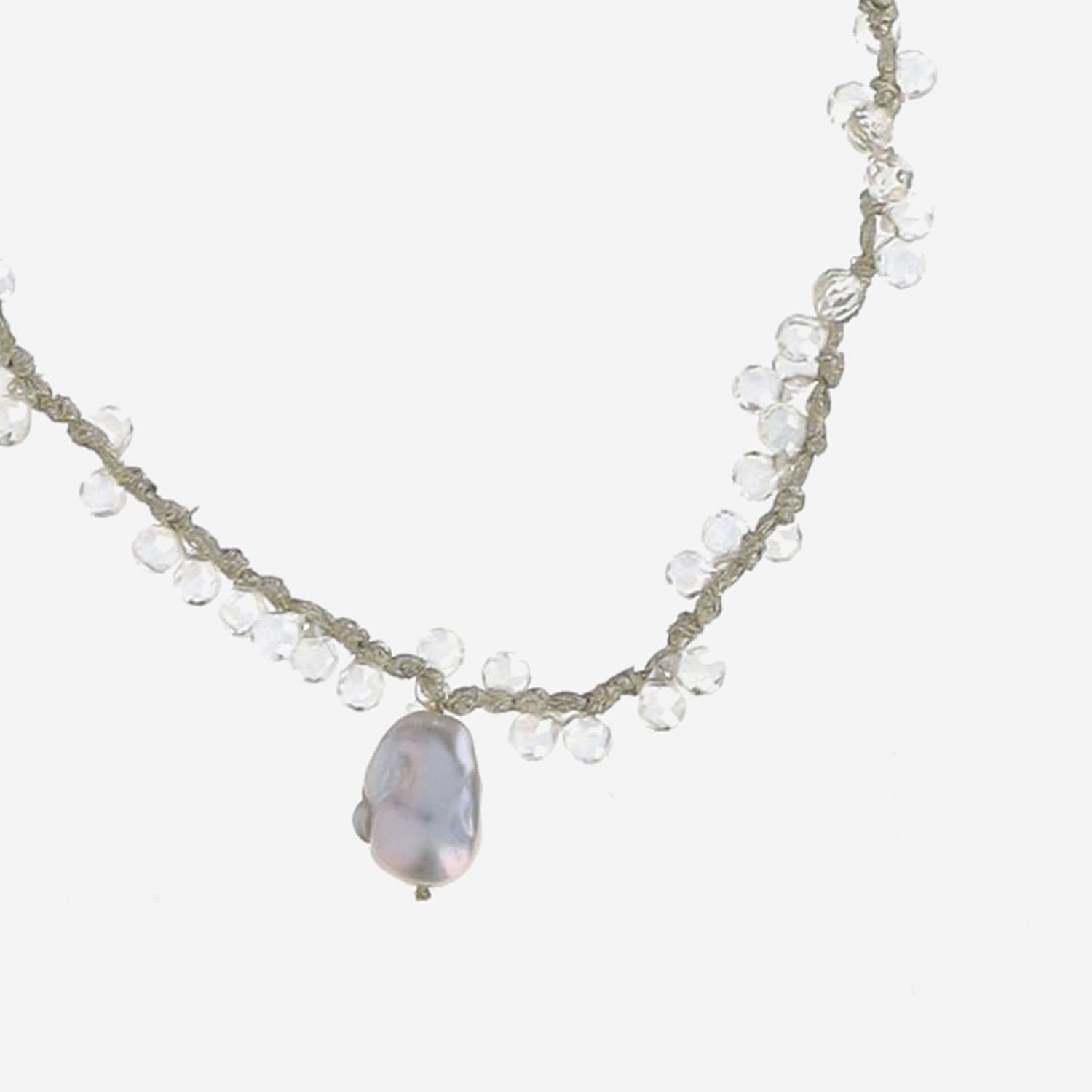 COLLANA CON CRISTALLI e perla VLACOSACHAMP PEARL MELA 