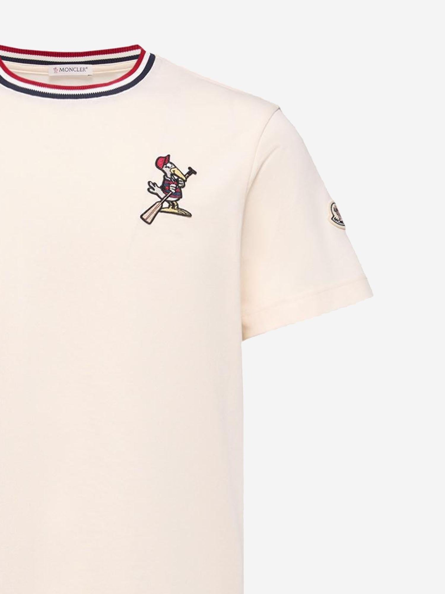 T-SHIRT IN COTONE CON LOGO MONDUCK 8C00012 89AYY060 MONCLER 