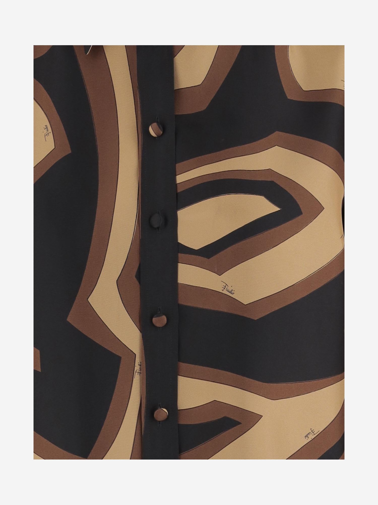 CAMICIA IN SETA CON STAMPA LABIRINTO 5URJ09 5U741049 EMILIO PUCCI 