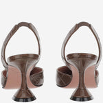 Slingback Holli in pelle HOLLISLING 70BROWNPRINTEDCROC AMINA MUADDI 