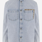 Camicia in denim délavé con inserto GG 835220 XDDCY4452 GUCCI 