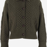 CARDIGAN IN CASHMERE CON MOTIVO TRECCIA KNCD24121 152 ARCH4 