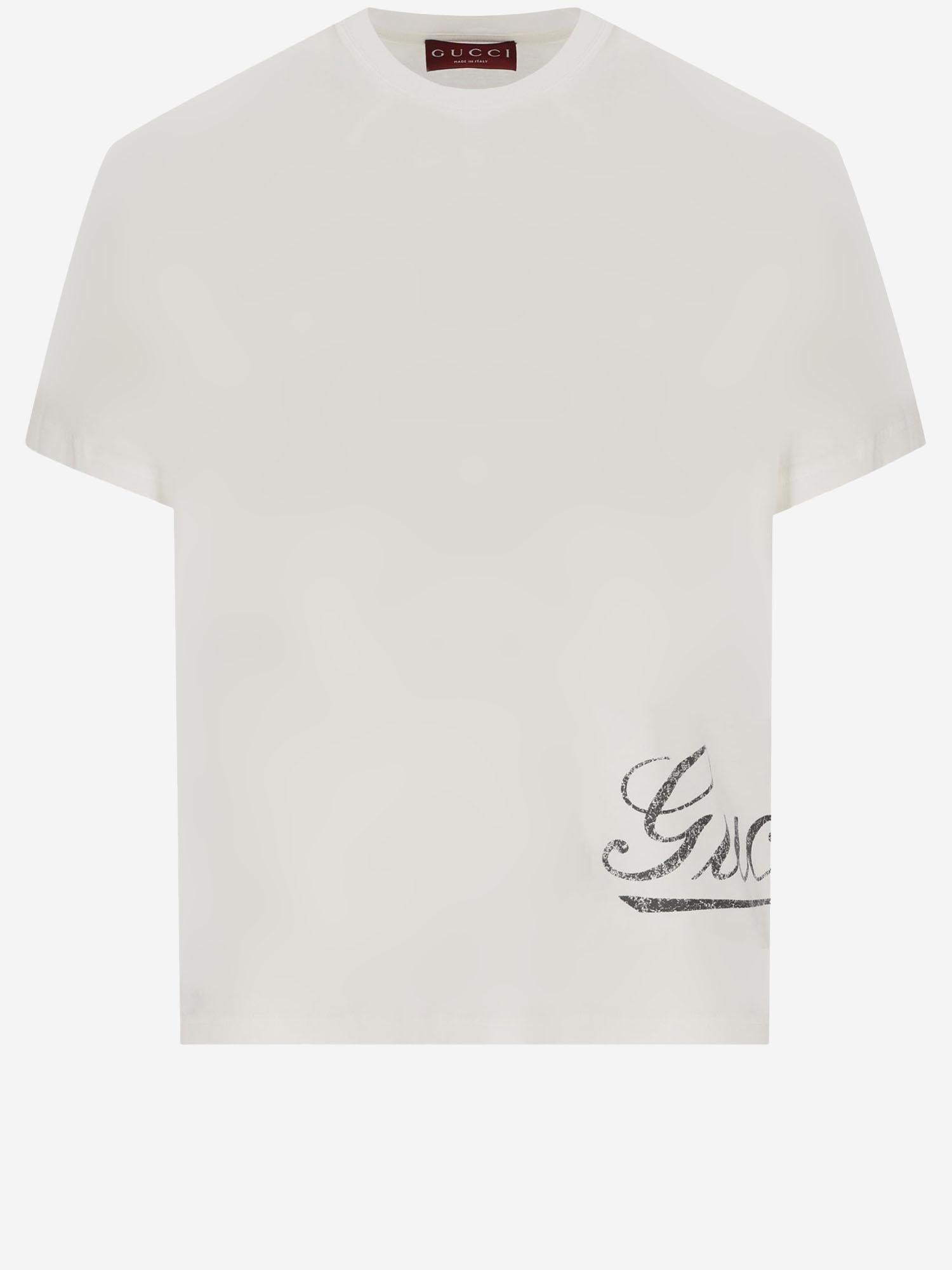 T-SHIRT IN COTONE CON LOGO 856477 XJHQM9066 GUCCI 