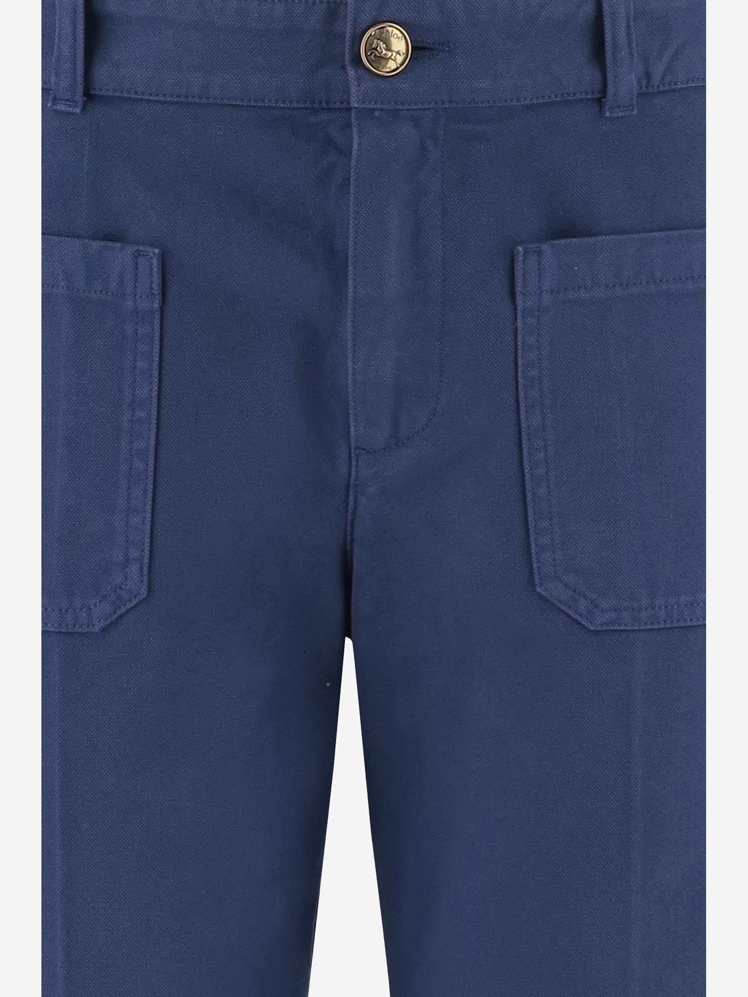 PANTALONI CROPPED IN COTONE CH25SPA21365 401 CHLOE 