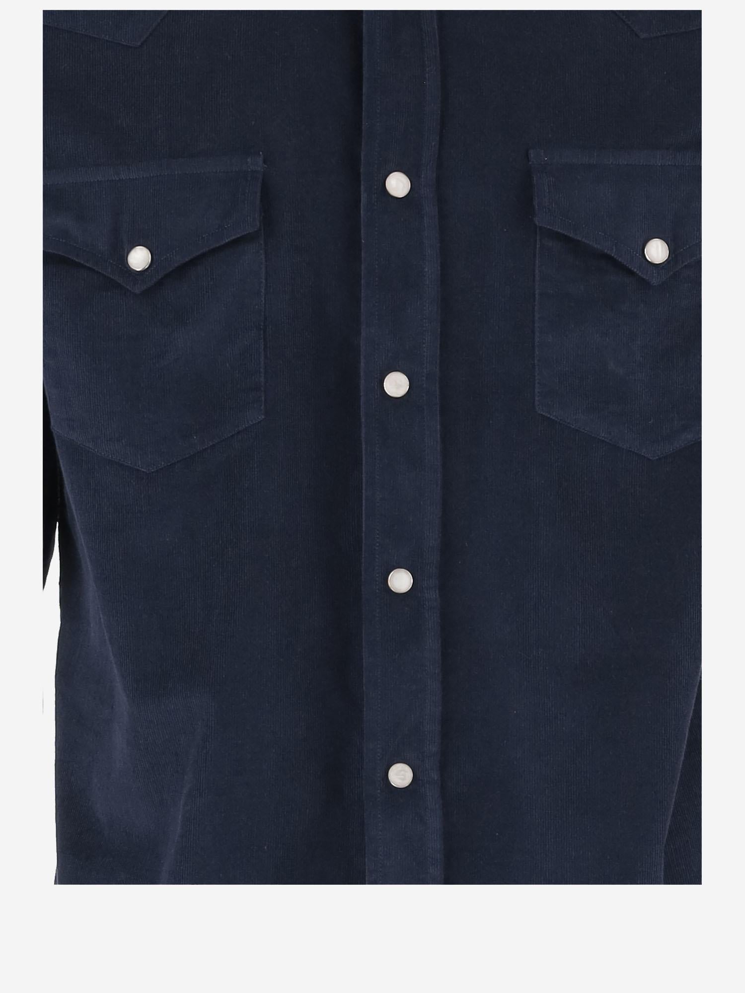 Camicia in velluto di cotone TEXANA6 75V1531 GHERARDI 