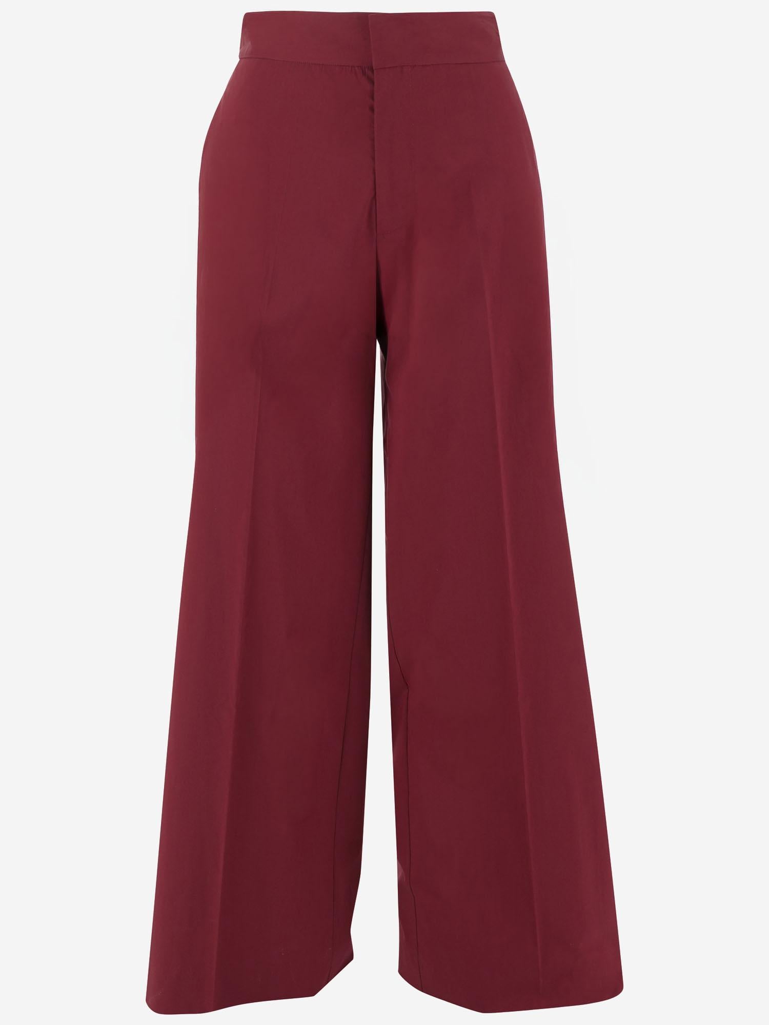 PANTALONI IN COTONE MISTO A GAMBA AMPIA S26315 0505 SASUPHI 