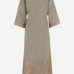 Abito lungo fantasia in misto cotone 15107 N299OLIVE NEMA 