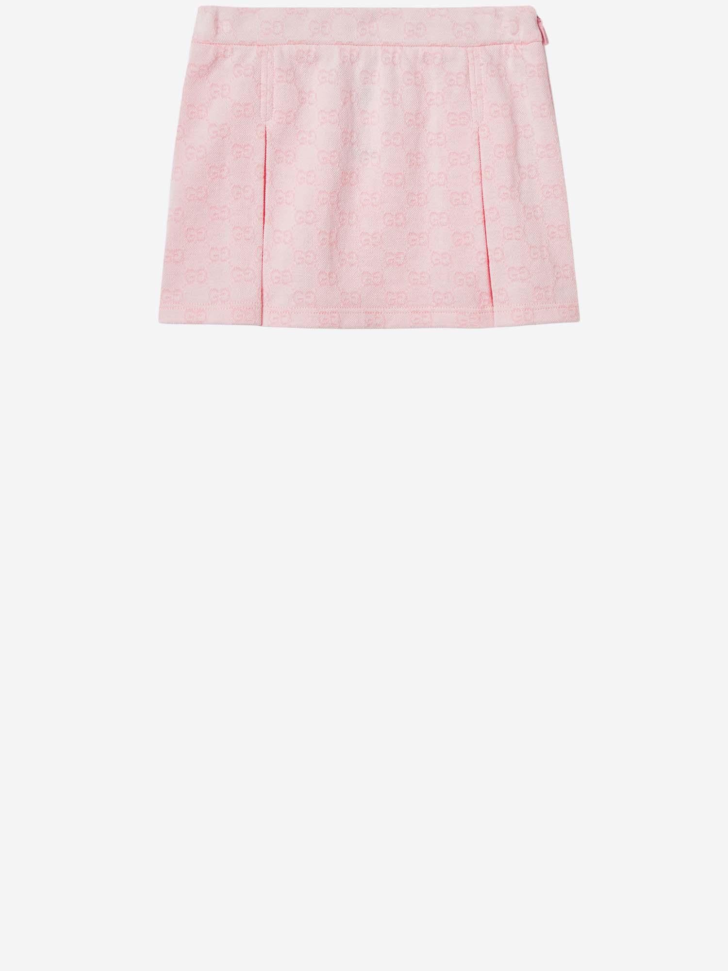Minigonna in cotone GG 852823 XJHA95399 GUCCI KIDS 