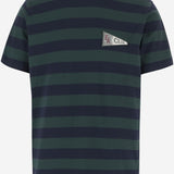 T-SHIRT IN COTONE A RIGHE EM004504 AF23154M7046 EMPORIO ARMANI 