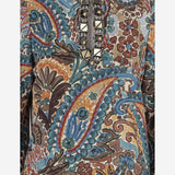 Abito remi con fantasia floreale damascata REMI BLUE PHILIPPA 1970 