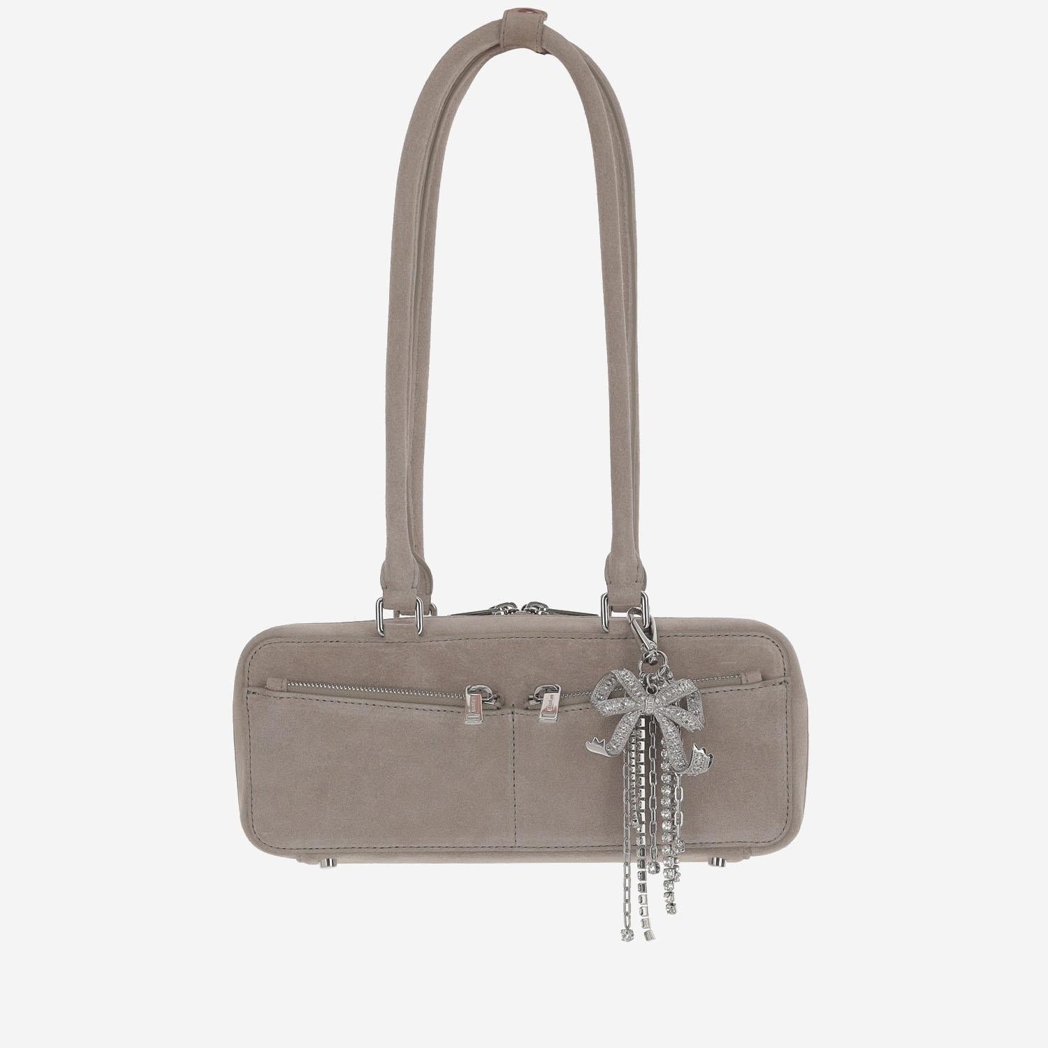 Baguette in pelle scamosciata PF25315AGR GREY SELF PORTRAIT 