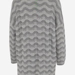 CARDIGAN OPEN-FRONT IN MISTO 066 ARGENTO COLOUR MARKET 