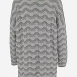 CARDIGAN OPEN-FRONT IN MISTO 066 ARGENTO COLOUR MARKET 