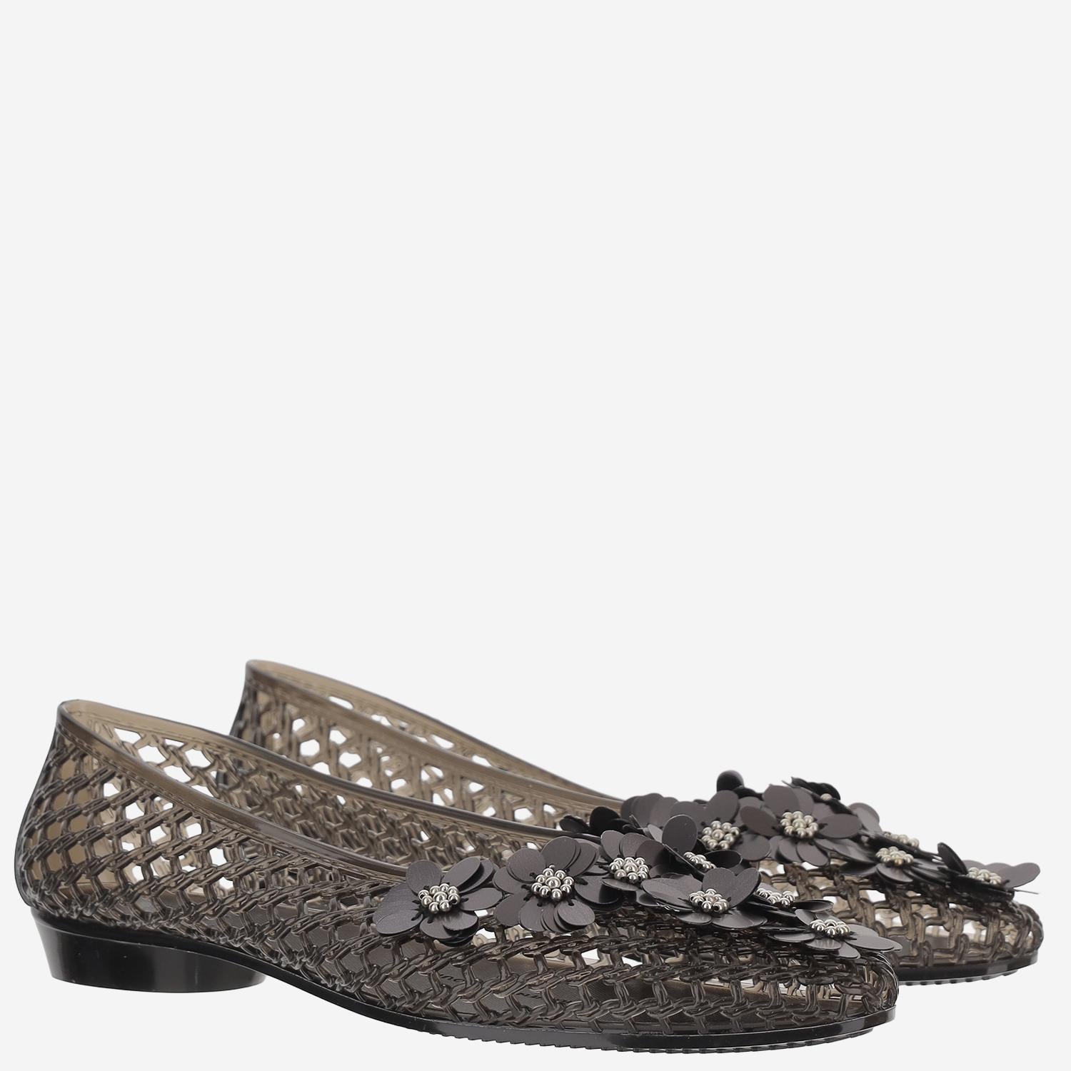 BALLERINE TRASPARENTI CON DECORAZIONE HJ25PSALST05BK01 BLACK HEAVENLY JELLY 