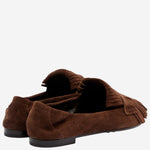 Mocassini ballerina in suede con frange decorative 176837 200 TORY BURCH 