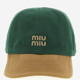 Cappello da baseball in drill di cotone 5HC369 2CWCF04Z5 MIU MIU 
