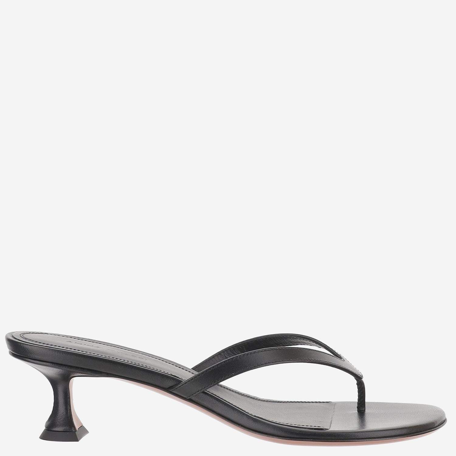 Sandali Juliette in pelle JULIETTETHONG 45BLACK AMINA MUADDI 