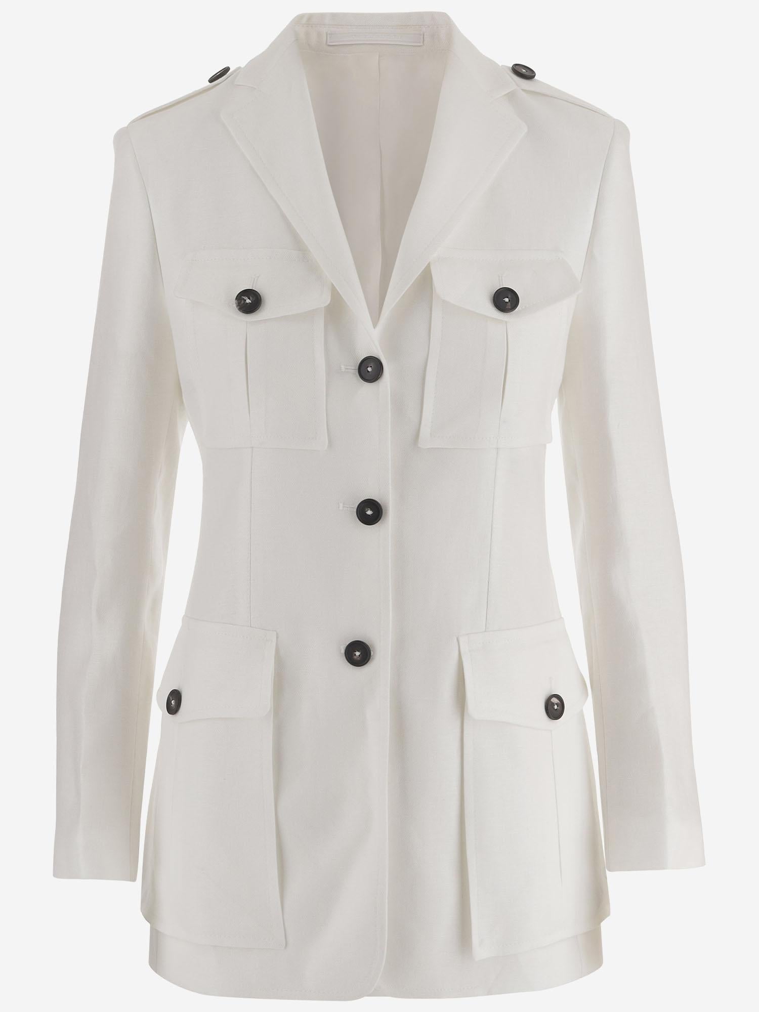 GIACCA MONOPETTO IN LINO JGIAMILA 340021EX808 TAGLIATORE 