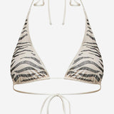 TOP BIKINI GUIANA CON MOTIVO ANIMALIER IN STRASS GUIA003 00235L MC2 SAINT BARTH 