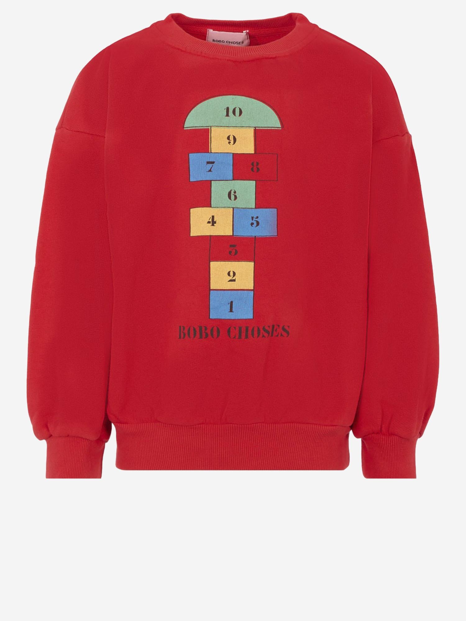 FELPA IN COTONE CON STAMPA B225AC036  BOBO CHOSES KIDS 