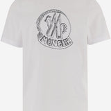 T-SHIRT IN COTONE CON STAMPA LOGO 8C00035 89AUG00A MONCLER 