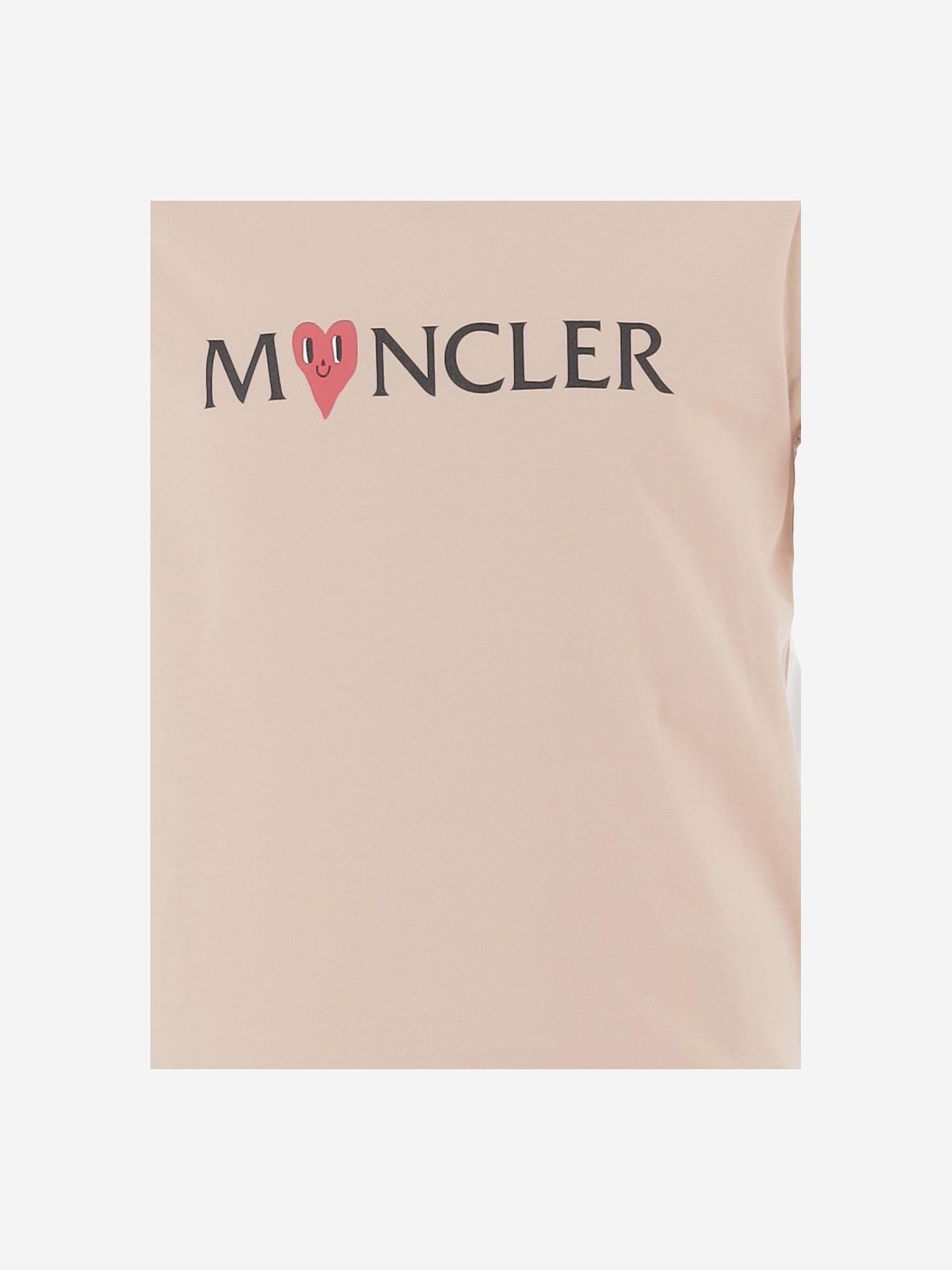 T-SHIRT IN COTONE CON LOGO 8C0003583907 514 MONCLER ENFANTS 