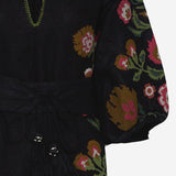 ABITO KEILA IN LINO KEILA BLACK PHILIPPA 1970 